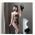 长夜漫漫情趣内衣女士吊带镂空透视诱惑性感开档连身袜丝袜068